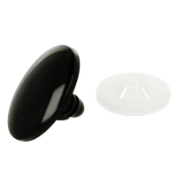  Dierenoogjes 15/11 mm - ovaal (zwart) - tube met 36 stuks