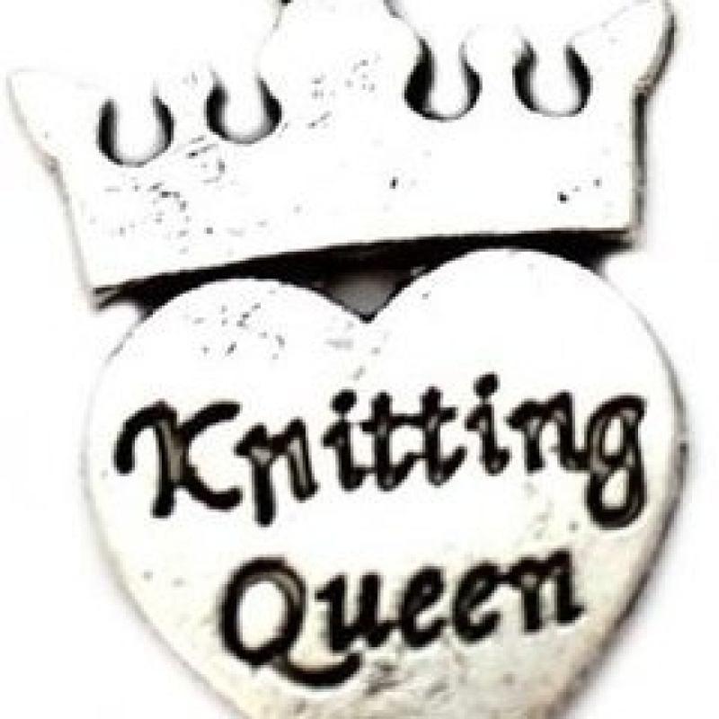 Bedeltje 'Knitting Queen' - tube met 90 stuks