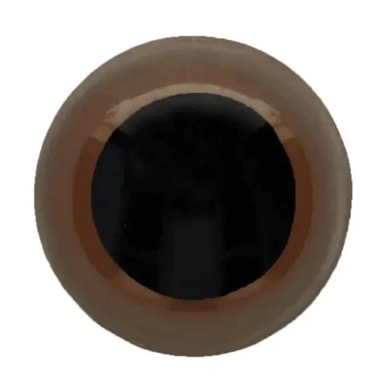  Dierenoogjes 06 mm - veiligheidsoogjes (bruin) - tube van 64 stuks
