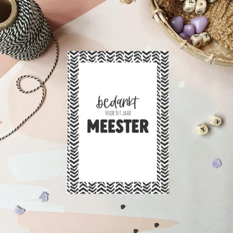  Ansichtkaart | Bedankt voor dit jaar meester 
