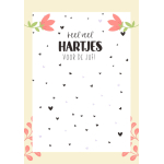 Ansichtkaart | Heel veel hartjes voor de juf!